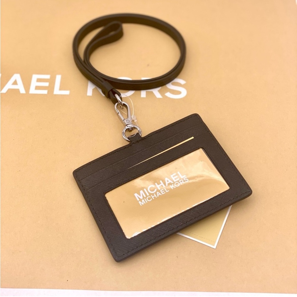 Michael Kors Black Card Holder Wallet Lanyard - Picture 5 of 10